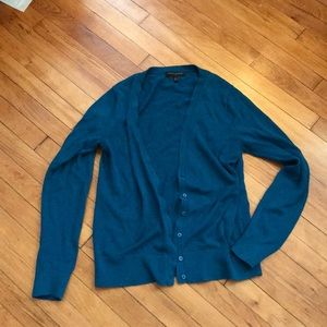 Banana Republic Peacock turquoise v-neck cardigan